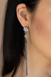 Tassel Twinkle - Black Post Earrings
